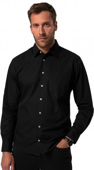 JP1880 Shirt Long Sleeve Modern Fit Black TALL - ABBIGLIAMENTO UOMO MT-6XLT - Taglie Tall Uomo