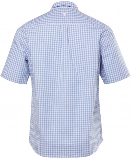 JP1880 Shirt Traditional Short Sleeve Checked Light Blue - Camicie - Camicie Taglie Forti Uomo