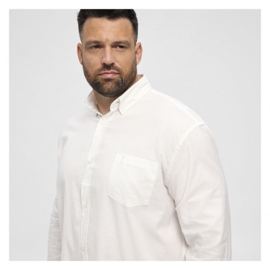 North Latitude Oxford Shirt White - Camicie - Camicie Taglie Forti Uomo
