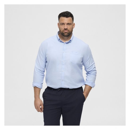 North Latitude Oxford Shirt Light Blue - Camicie - Camicie Taglie Forti Uomo