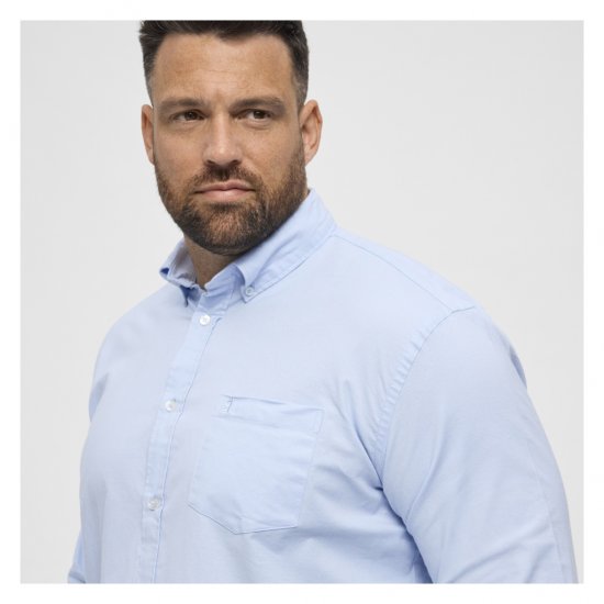 North Latitude Oxford Shirt Light Blue - Camicie - Camicie Taglie Forti Uomo