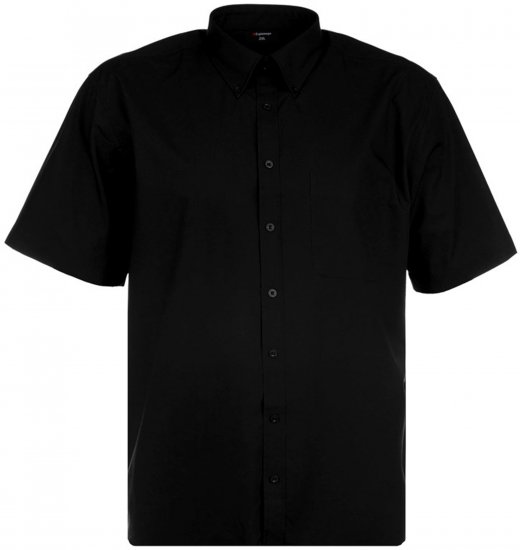 Espionage SH149 Plain Short Sleeve Shirt Black - Camicie - Camicie Taglie Forti Uomo