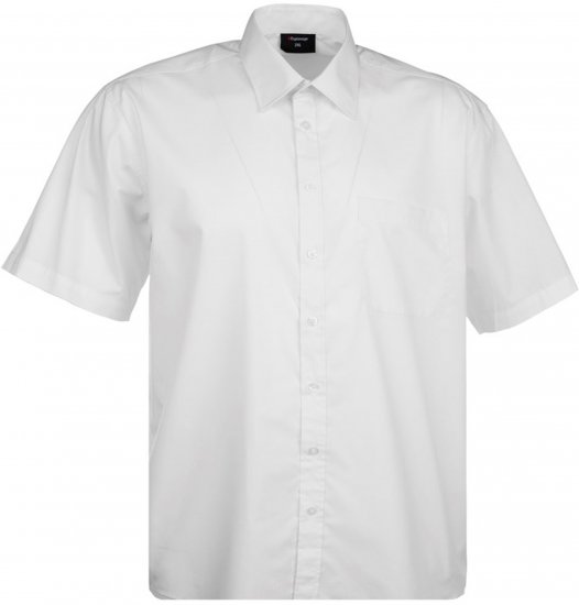 Espionage SH149 Short Sleeve Shirt White - Camicie a maniche corte - Camicie Uomo Maniche Corte Taglie Forti
