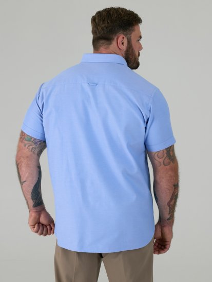 D555 James Camicia Oxford A Maniche Corte TALL Azzurro Cielo - TALL camicie - 