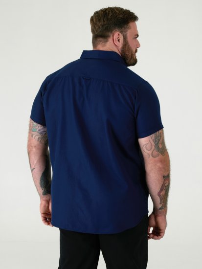 D555 James Camicia Oxford A Maniche Corte TALL Blu Navy - TALL camicie - 