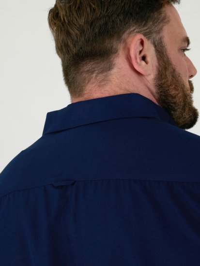 D555 James Camicia Oxford A Maniche Corte TALL Blu Navy - TALL camicie - 
