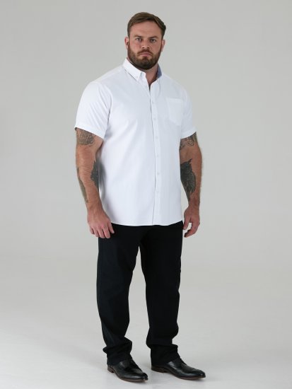 D555 James Camicia Oxford A Maniche Corte TALL Bianca - TALL camicie - 