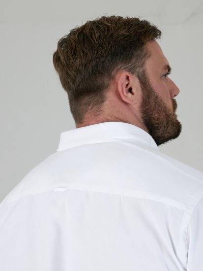 D555 James Camicia Oxford A Maniche Corte TALL Bianca - TALL camicie - 