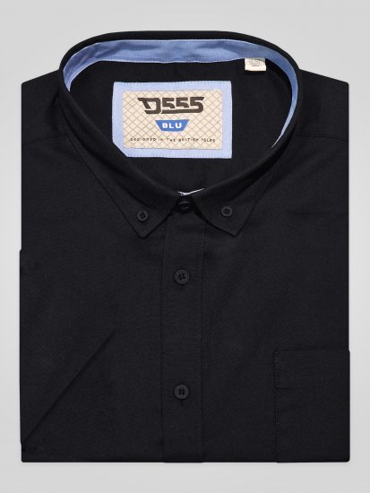 D555 James Camicia Oxford A Maniche Corte TALL Nera - TALL camicie - 