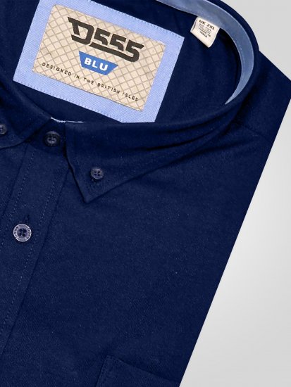 D555 James Camicia Oxford A Maniche Corte TALL Blu Navy - TALL camicie - 