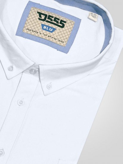 D555 James Camicia Oxford A Maniche Corte TALL Bianca - TALL camicie - 