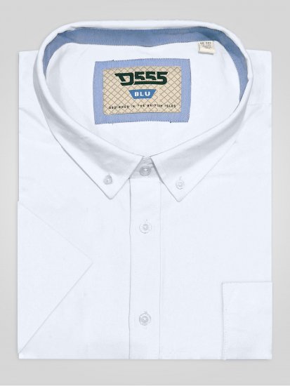 D555 James Camicia Oxford A Maniche Corte TALL Bianca - TALL camicie - 