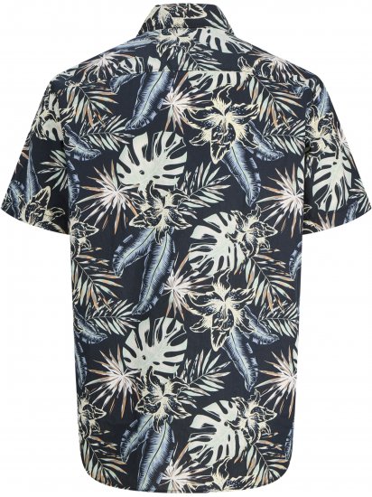 Jack & Jones Honolulu Short Sleeve Resort Shirt Black - Camicie - Camicie Taglie Forti Uomo