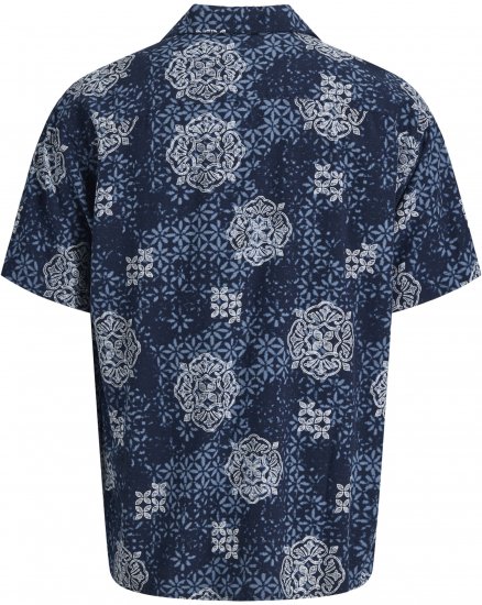Jack & Jones Alfredo Shirt Short Sleeve Blue - Camicie a maniche corte - Camicie Uomo Maniche Corte Taglie Forti