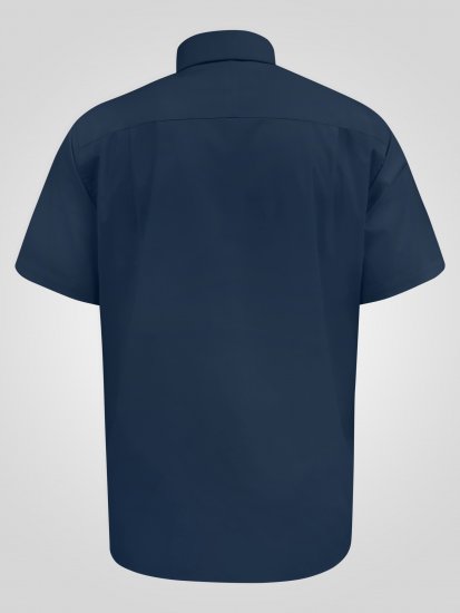 D555 Lucas Camicia Elasticizzata A Maniche Corte Antimacchia No Stiro Blu Navy - Camicie - Camicie Taglie Forti Uomo