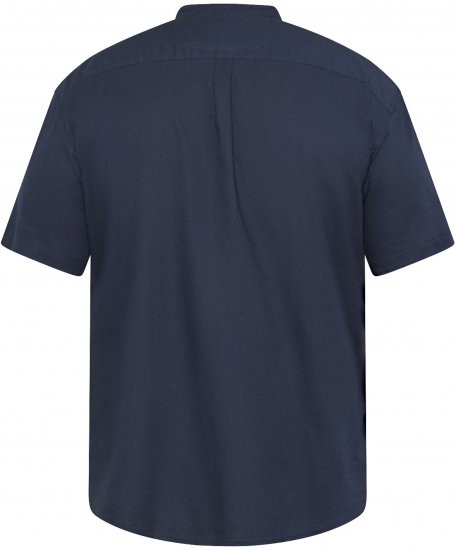 North Latitude 61109 Camicia a Maniche Corte con Collo alla Coreana Blu Marino - Camicie - Camicie Taglie Forti Uomo
