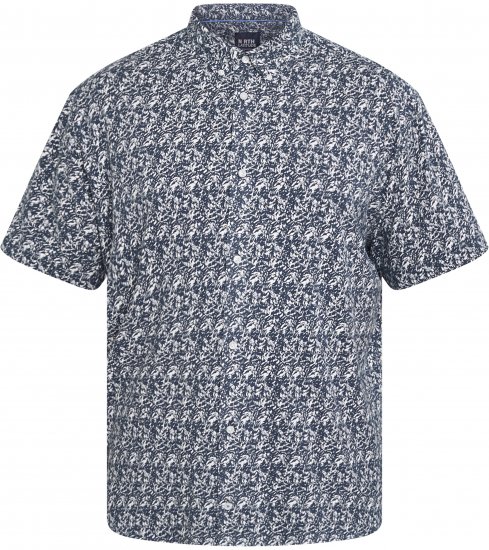 North Latitude 61114 Camicia Jersey con Stampa All-Over Blu Marino - Camicie - Camicie Taglie Forti Uomo