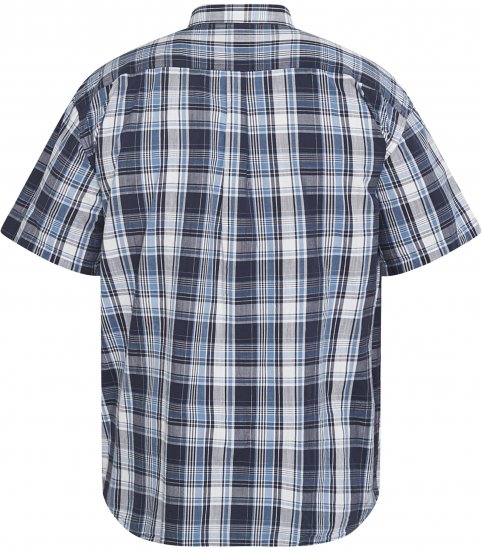 North Latitude 61115 Camicia a Quadri Vestibilità Extra Lunga Blu Marino - Camicie - Camicie Taglie Forti Uomo