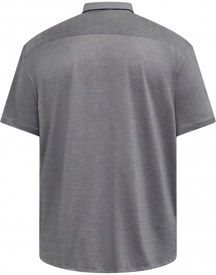 North Latitude 61116 Camicia Piqué Melange a Maniche Corte Grigio - Polo - Polo Uomo Taglie Forti