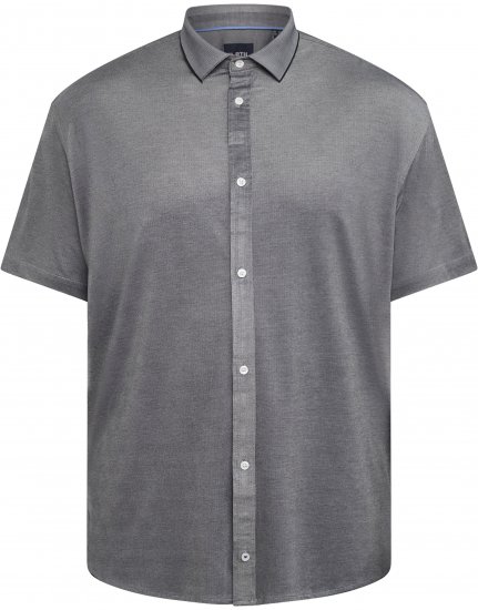 North Latitude 61116 Camicia Piqué Melange a Maniche Corte Grigio - Polo - Polo Uomo Taglie Forti