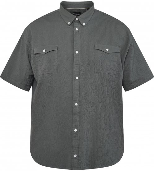 North Latitude 61306 Overshirt a Maniche Corte Verde Scuro - Camicie - Camicie Taglie Forti Uomo