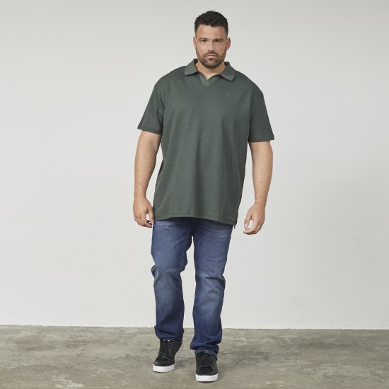 North Latitude 61346 Polo Scollo a V Verde Scuro - Polo - Polo Uomo Taglie Forti