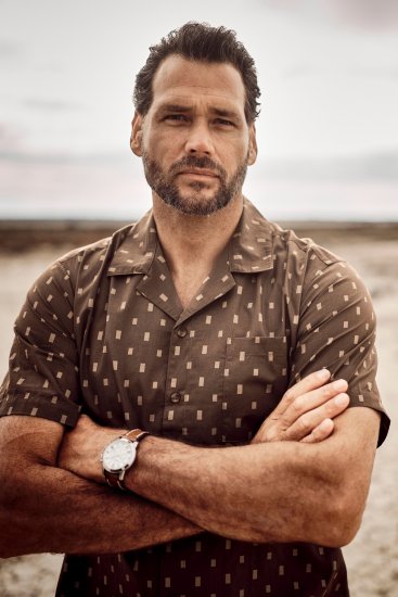 JP1880 Boxy Cuba Short Sleeve Shirt Brown - Camicie - Camicie Taglie Forti Uomo