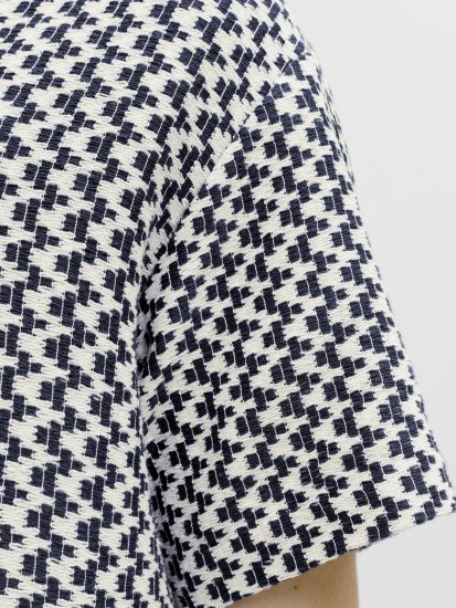 Jack & Jones Montauk Crochet Short Sleeve Shirt Navy - Camicie - Camicie Taglie Forti Uomo