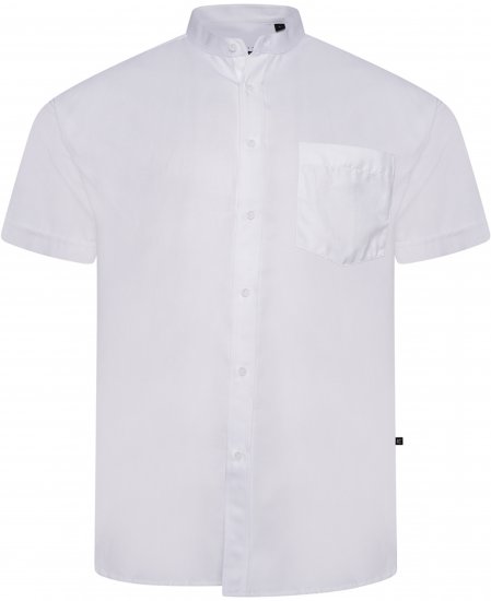 Kam Jeans P020 Premium Short Sleeve Oxford Shirt White - Camicie - Camicie Taglie Forti Uomo