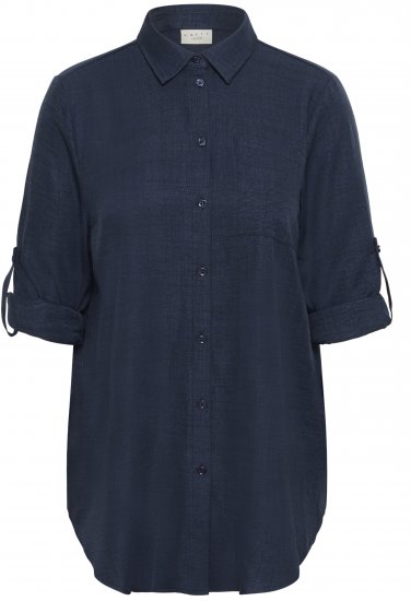 Kaffe Curve Ellie Shirt Tunic Moon Indigo Blue - Tuniche - 