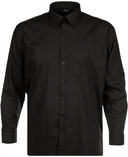 Espionage SH150 Plain Long Sleeve Shirt Black - Camicie - Camicie Taglie Forti Uomo