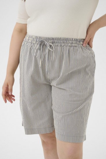 Kaffe Curve Nana Pantaloncini a righe Mezzanotte/Bianco a righe - Jeans & Pantaloni Donna Taglie Comode – Plus Size - 