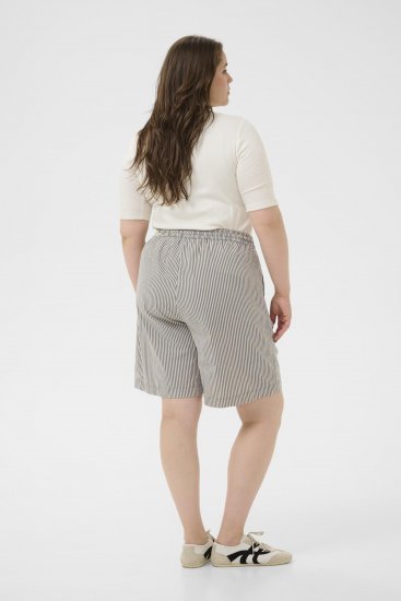Kaffe Curve Nana Pantaloncini a righe Mezzanotte/Bianco a righe - Jeans & Pantaloni Donna Taglie Comode – Plus Size - 