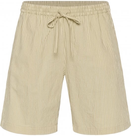 Kaffe Curve Nana Pantaloncini a righe Chincilla/Bianco a righe - Jeans & Pantaloni Donna Taglie Comode – Plus Size - 