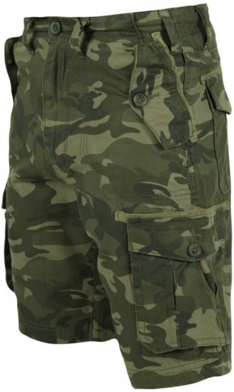 D555 Camaro Camo Printed Cargo Shorts Khaki - Shorts - Pantaloncini Uomo Taglie Forti