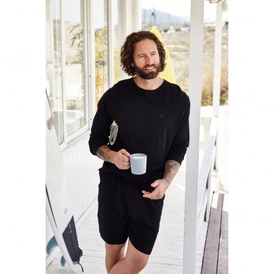 JP1880 Shorts Elastic Waistband Black - Shorts - Pantaloncini Uomo Taglie Forti