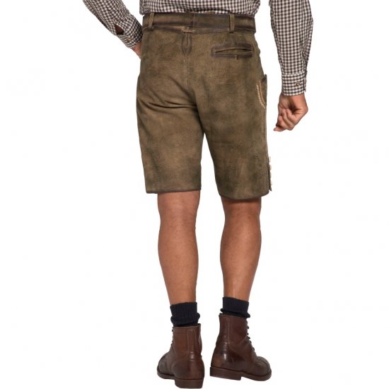JP1880 Shorts Goat Suede with Belt Buckle Traditional Moss Green - Abbigliamento da festa - Abbigliamento da festa – Per festeggiare con stile e comodità