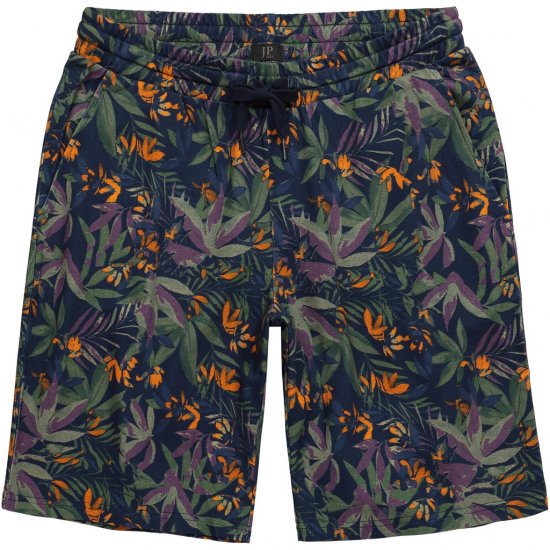 JP1880 Bermuda Shorts Floral All-over Print Navy - Shorts - Pantaloncini Uomo Taglie Forti