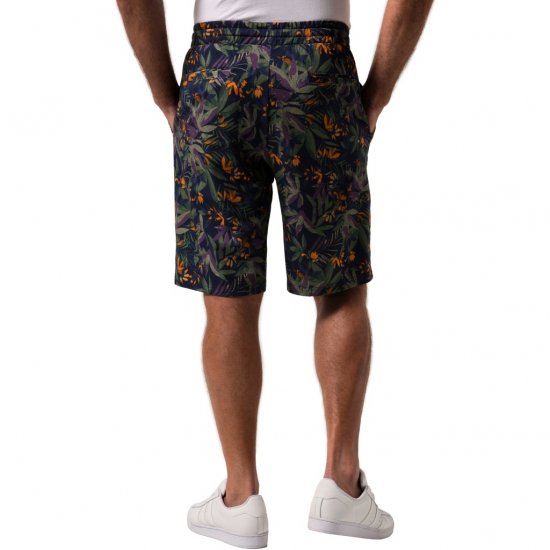 JP1880 Bermuda Shorts Floral All-over Print Navy - Shorts - Pantaloncini Uomo Taglie Forti