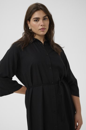 Kaffe Curve Mille Short Shirt Dress Black Deep - Vestiti mini - 