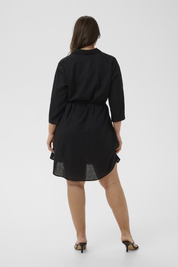 Kaffe Curve Mille Short Shirt Dress Black Deep - Vestiti mini - 