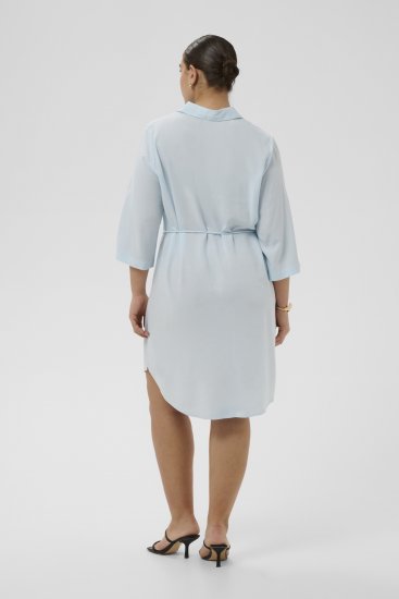 Kaffe Curve Mille Short Shirt Dress Nantucket Breeze Blue - Vestiti mini - 