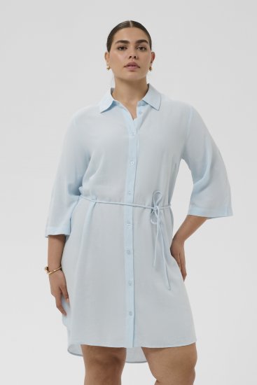 Kaffe Curve Mille Short Shirt Dress Nantucket Breeze Blue - Vestiti mini - 