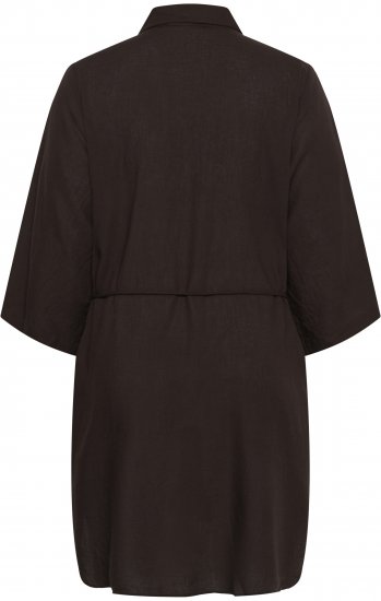 Kaffe Curve Mille Short Shirt Dress Black Coffee Brown - Vestiti mini - 