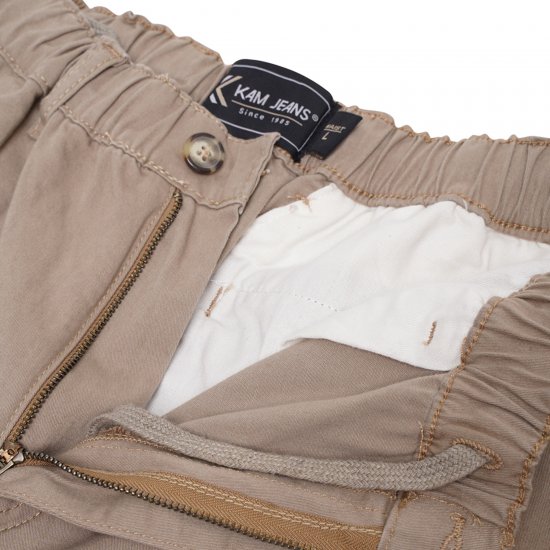 Kam Jeans 3404 Cargo Shorts Beige - Shorts - Pantaloncini Uomo Taglie Forti