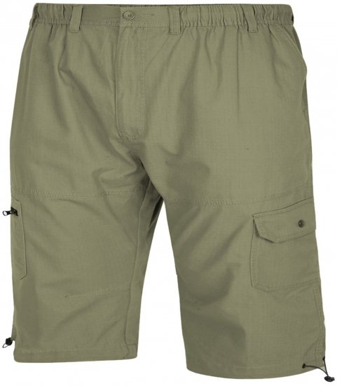 Espionage TR055 3/4 Cropped with Mult Pocket Trousers Light Khaki - Shorts - Pantaloncini Uomo Taglie Forti