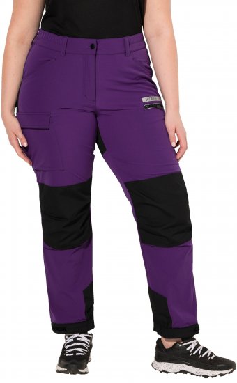 Ulla Popken HYPRAR Multifunctional Durable Inset Trekking Pants Plum - Jeans & Pantaloni Donna Taglie Comode – Plus Size - Jeans e Pantaloni Donna, EU 42-70