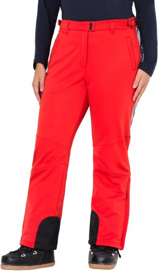 Ulla Popken Softshell Trousers Waterproof Zip Pockets Snow Gaiters Salsa - Jeans & Pantaloni Donna Taglie Comode – Plus Size - 