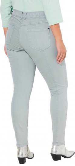 Ulla Popken Slim Leg Light Wash Jeans Light Moss Light Moss Green - Jeans & Pantaloni Donna Taglie Comode – Plus Size - 
