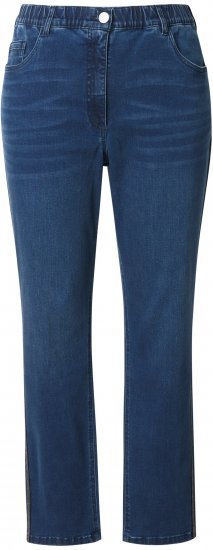 Ulla Popken Splatter Painted Jeans Blue - Jeans & Pantaloni Donna Taglie Comode – Plus Size - Jeans e Pantaloni Donna, EU 42-70